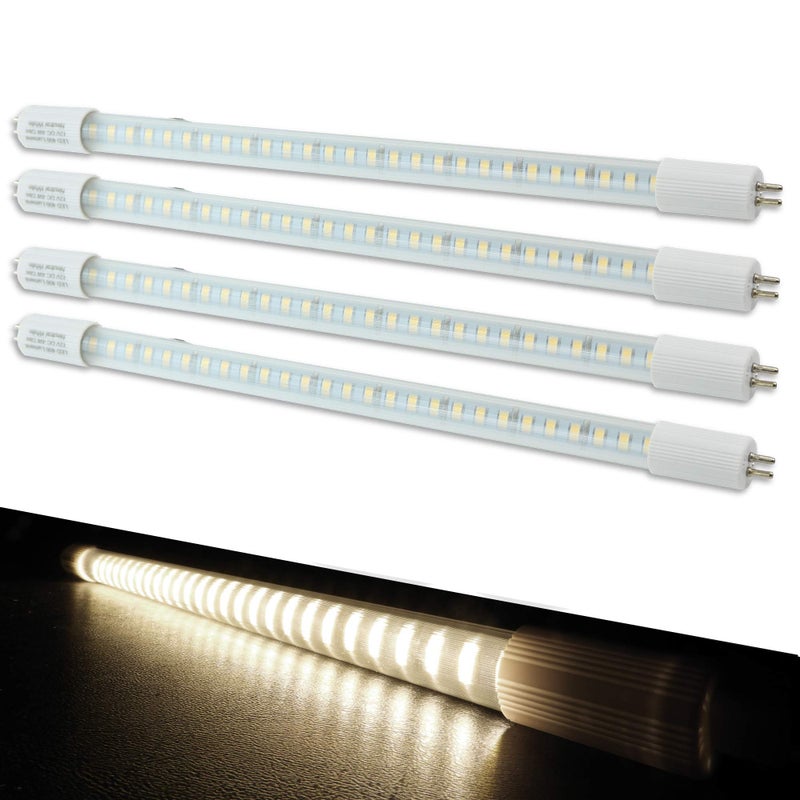 Leisure LED 4-Pack Warm White 320 Lumen RV Light Bulb LED T5 12" Florescent Tube Replacement, 320 Lumen (Warm White 4-Pack) - Image 1